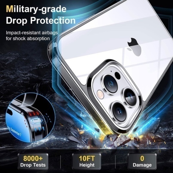 Crystal Clear Slim Protective Case for iPhone 14 Pro Max Case 6.7'' - Picture 2 of 12